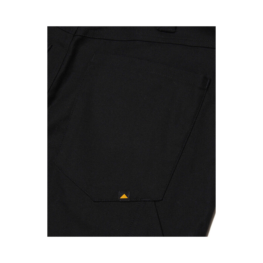 calça utilitária masculina de corte reto com tecido stretch na parte frontal dupla.