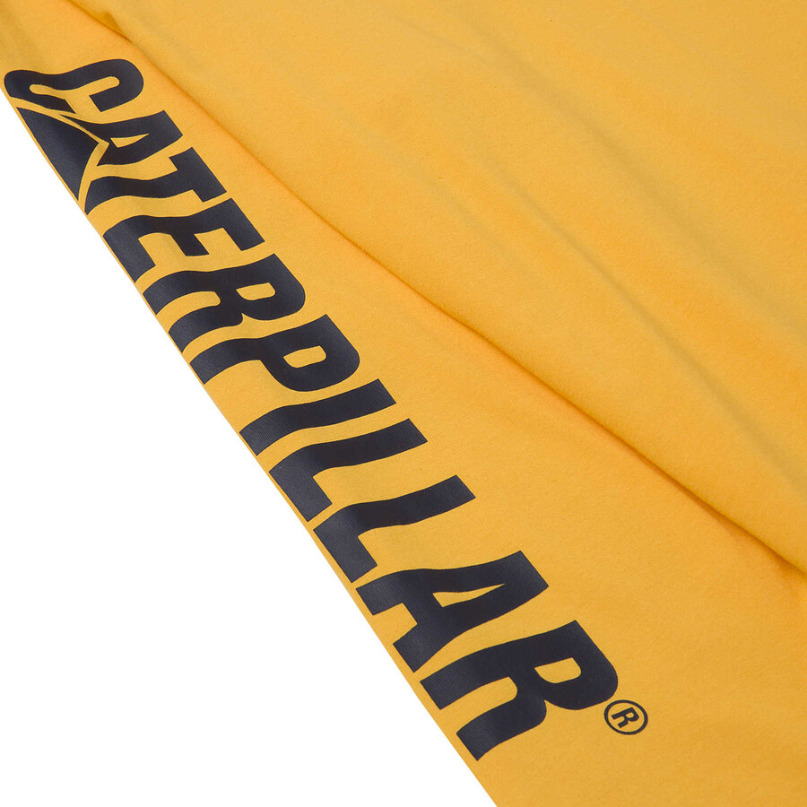camiseta masculina de manga comprida com estampa de marca registrada
