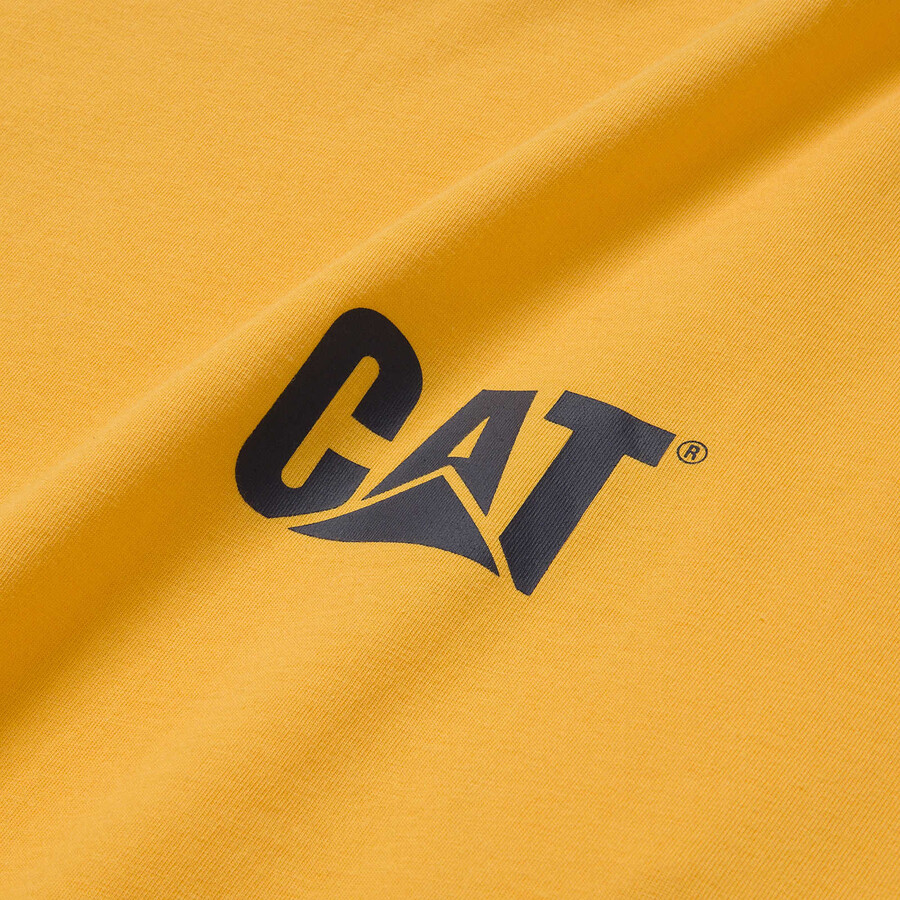 camiseta masculina de manga comprida com estampa de marca registrada