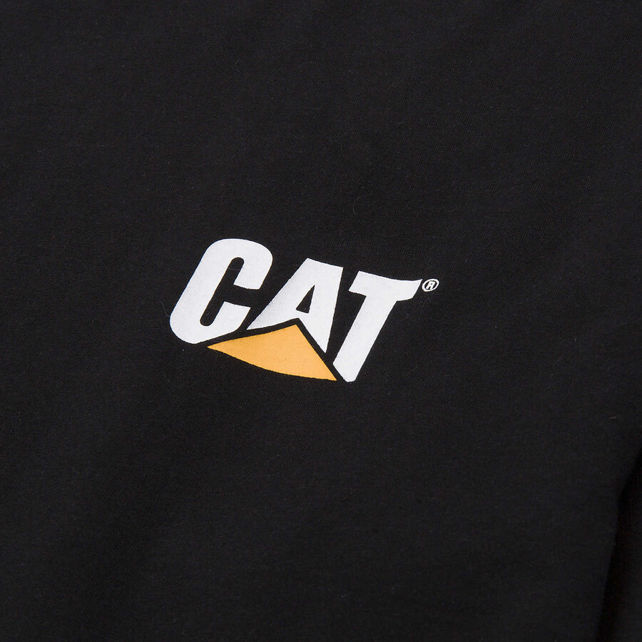 camiseta masculina de manga comprida com estampa de marca registrada