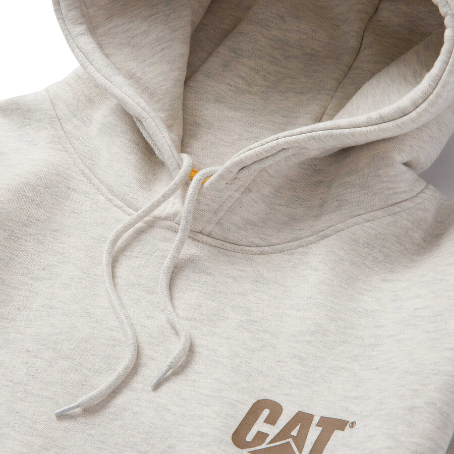 moletom masculino com capuz e estampa de marca registrada