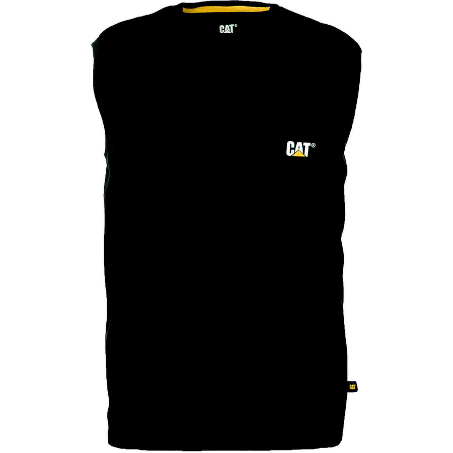 camiseta regata masculina com bolso e estampa da marca.
