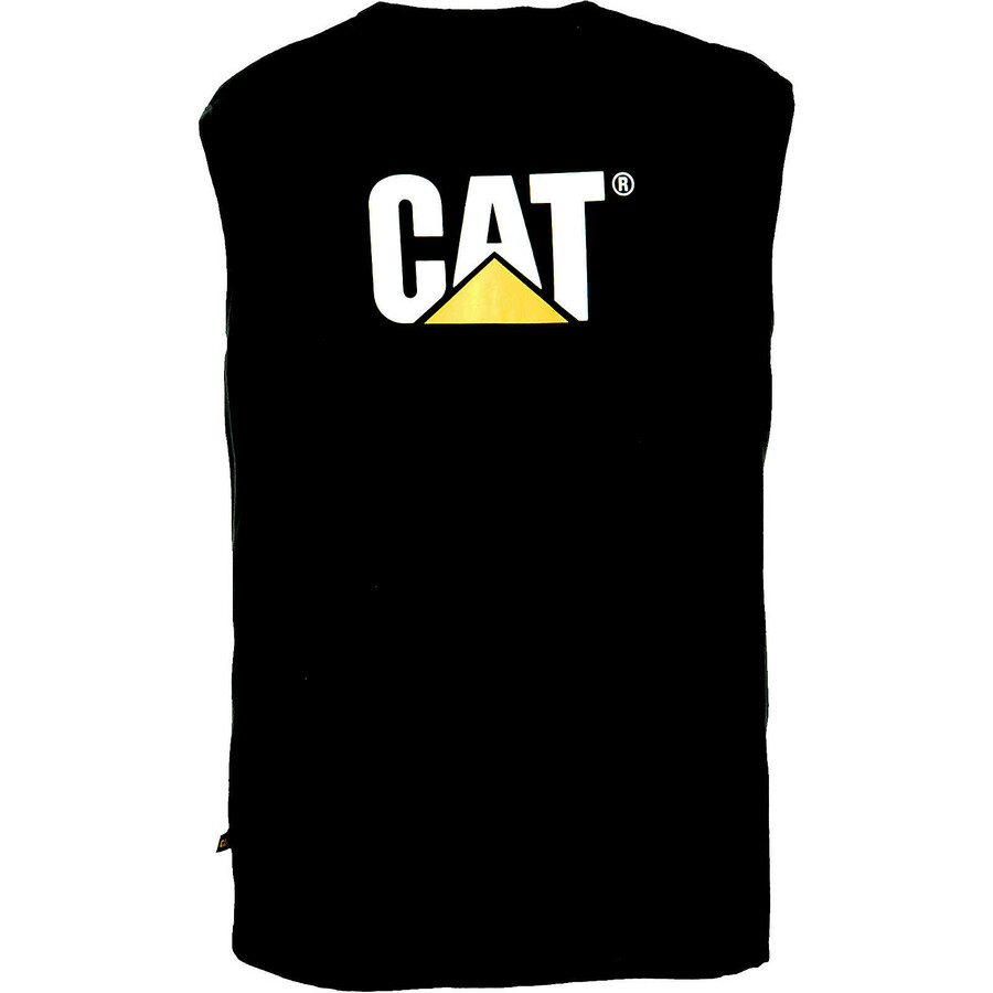 camiseta regata masculina com bolso e estampa da marca.