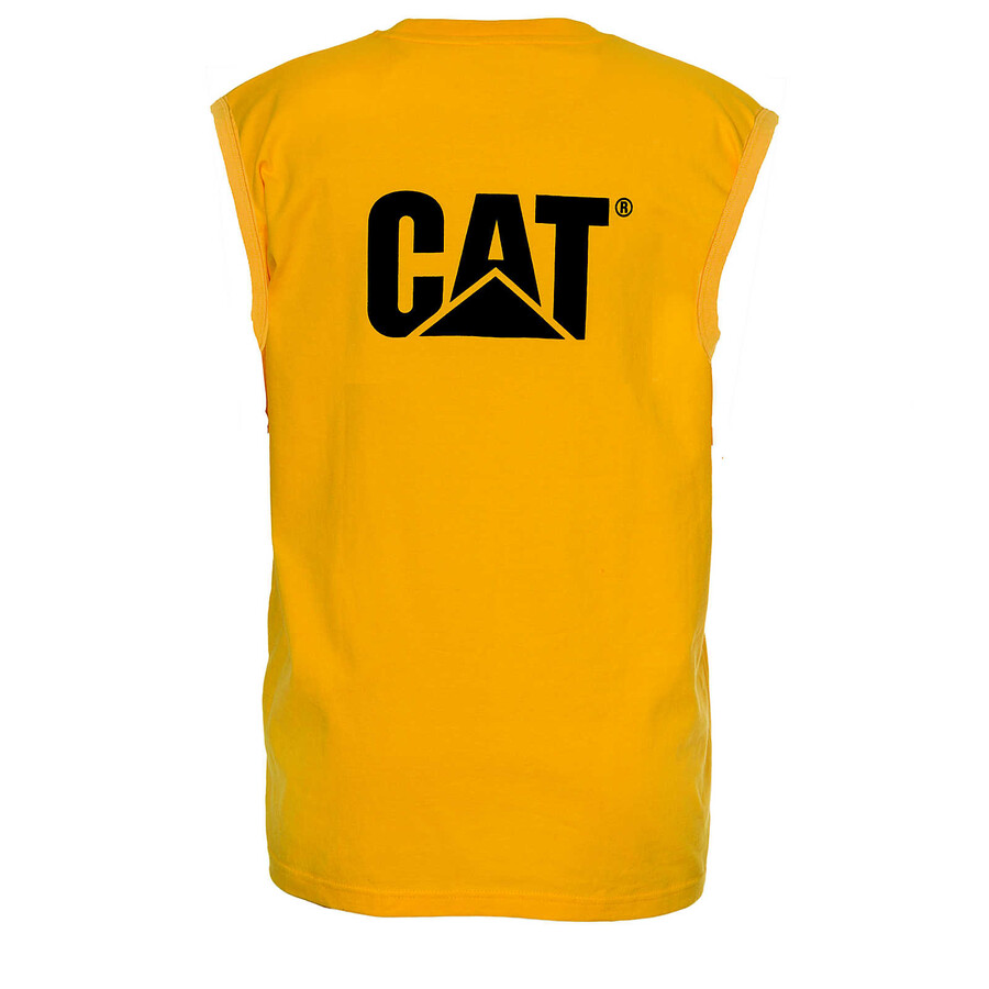 camiseta regata masculina com bolso e estampa da marca.