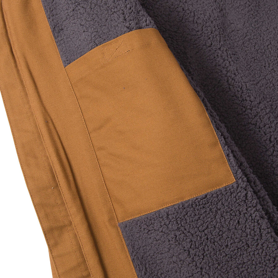 jaqueta masculina com capuz e forro de sherpa