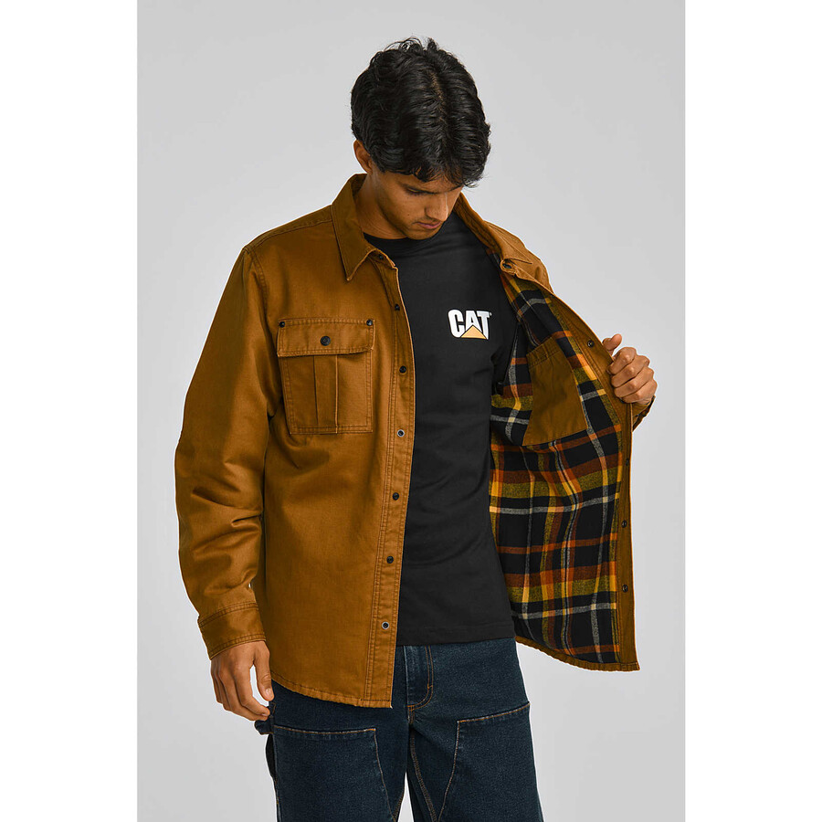 jaqueta camisa masculina de algodão encerado