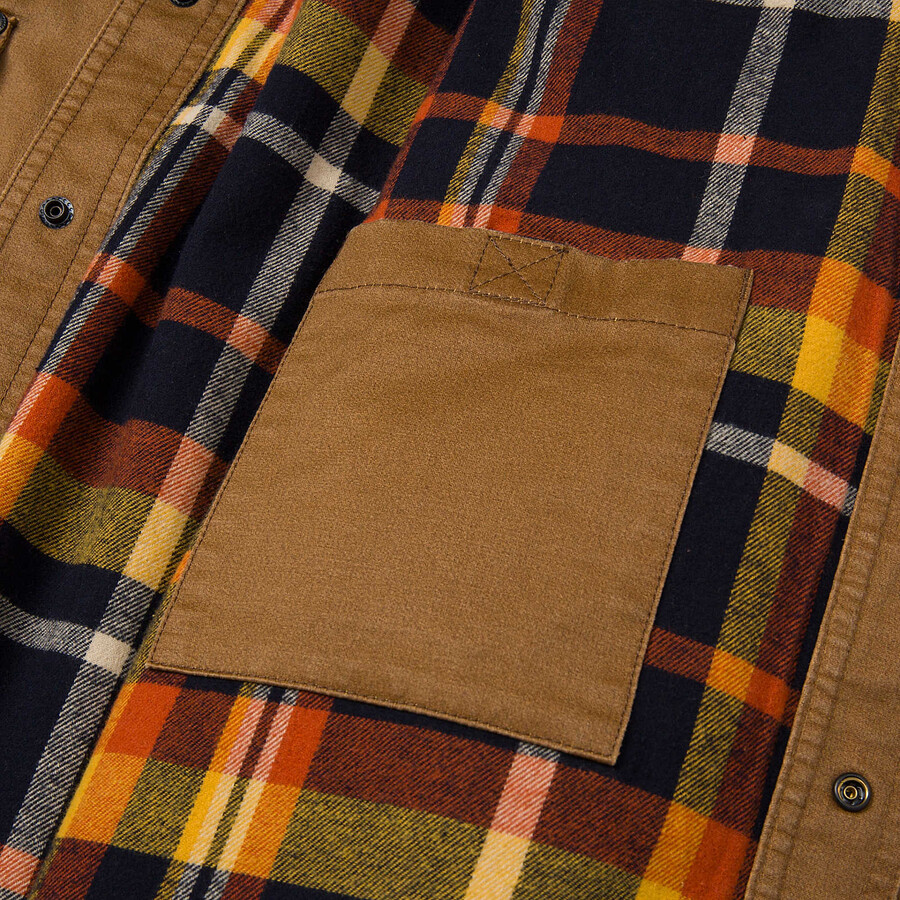 jaqueta camisa masculina de algodão encerado