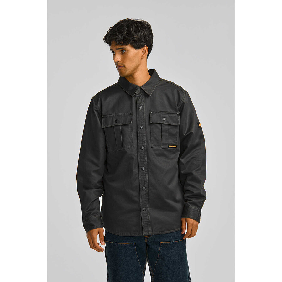 jaqueta camisa masculina de algodão encerado
