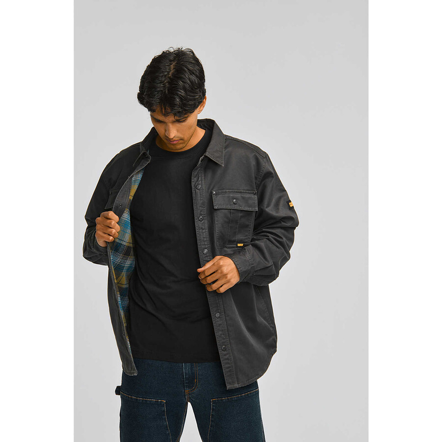 jaqueta camisa masculina de algodão encerado
