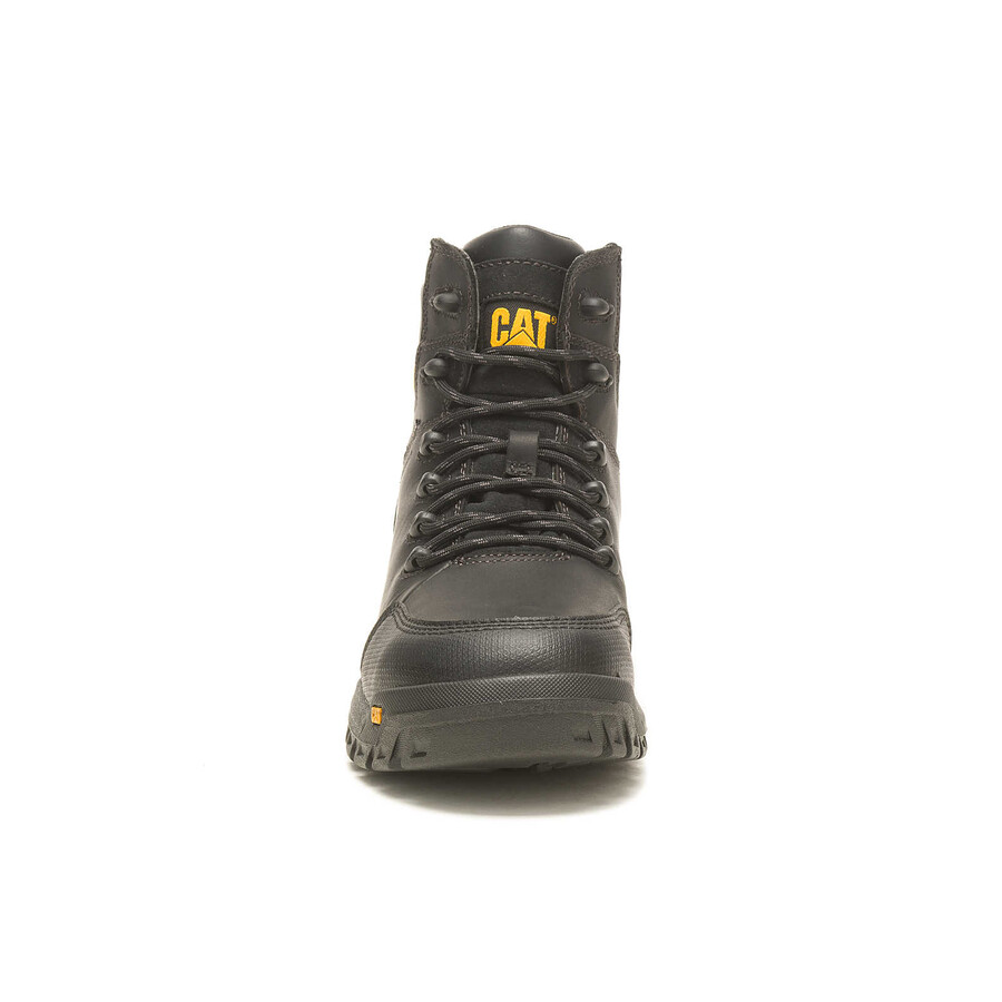 bota de trabalho masculina impermeável com biqueira composta e sistema de absorção de impacto.