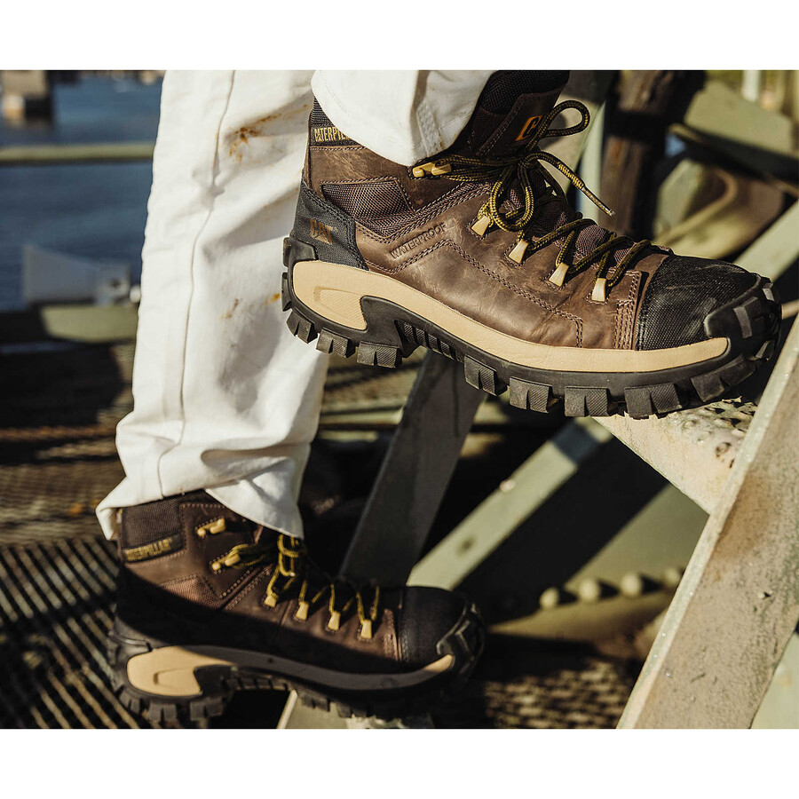 bota de trabalho impermeável com biqueira de composite invader hiker para homem
