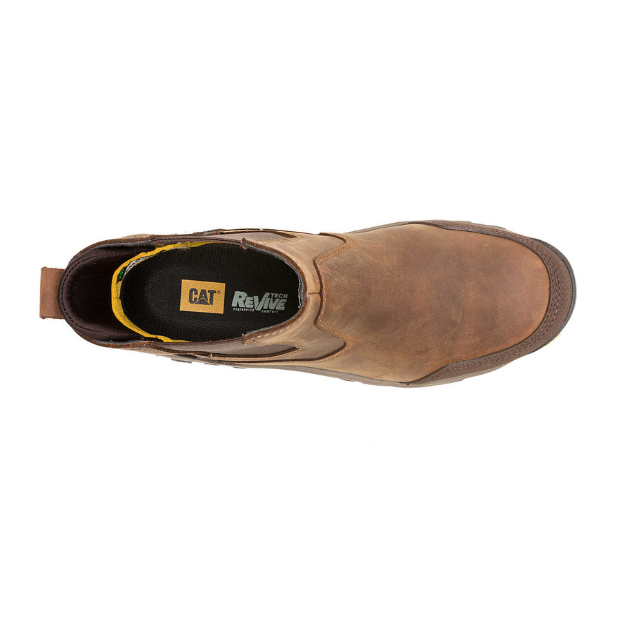 bota de trabalho masculina threshold rebound chelsea impermeável com biqueira de aço