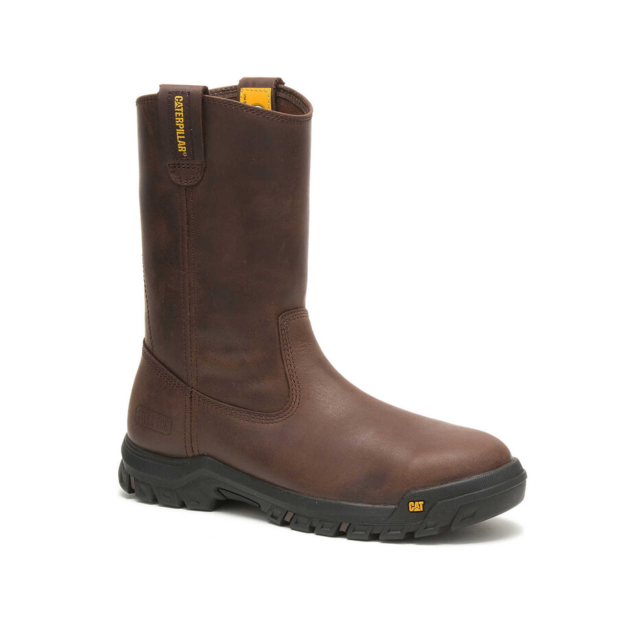 bota de trabalho masculina com biqueira de aço e sistema de tração