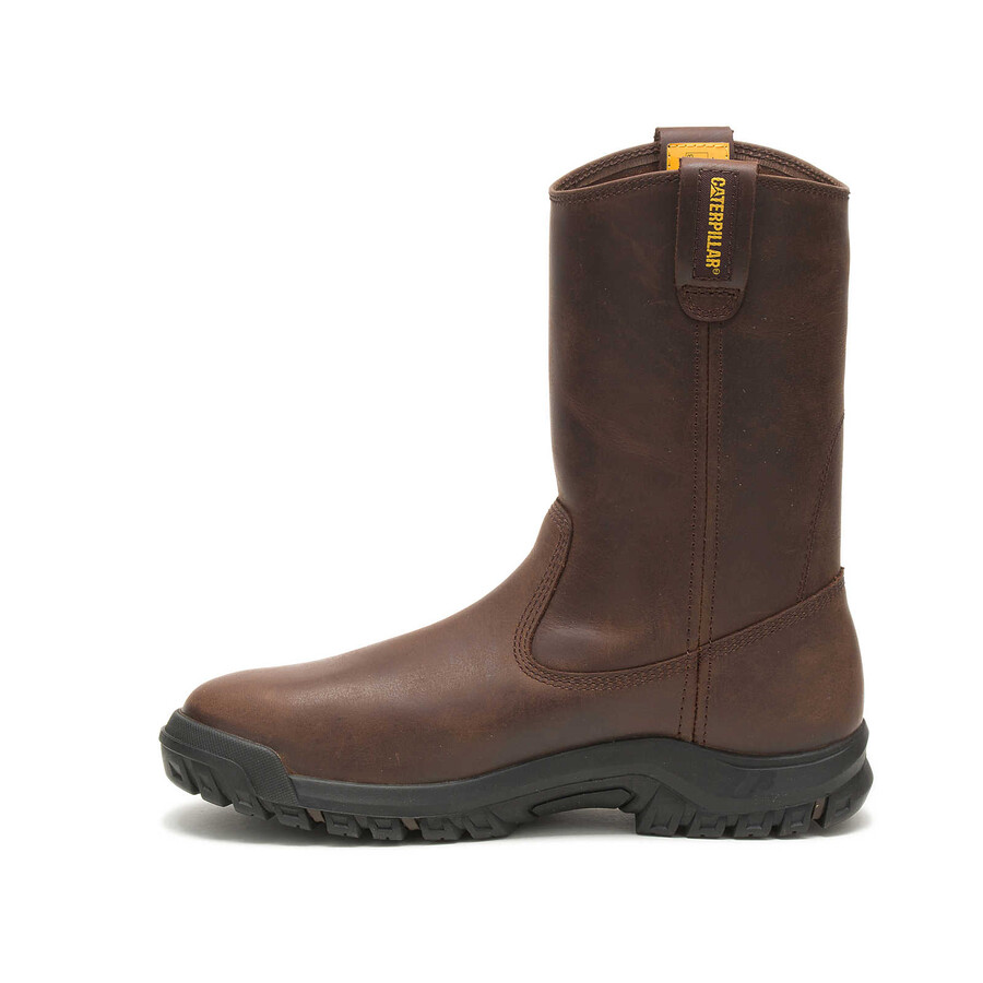 bota de trabalho masculina com biqueira de aço e sistema de tração
