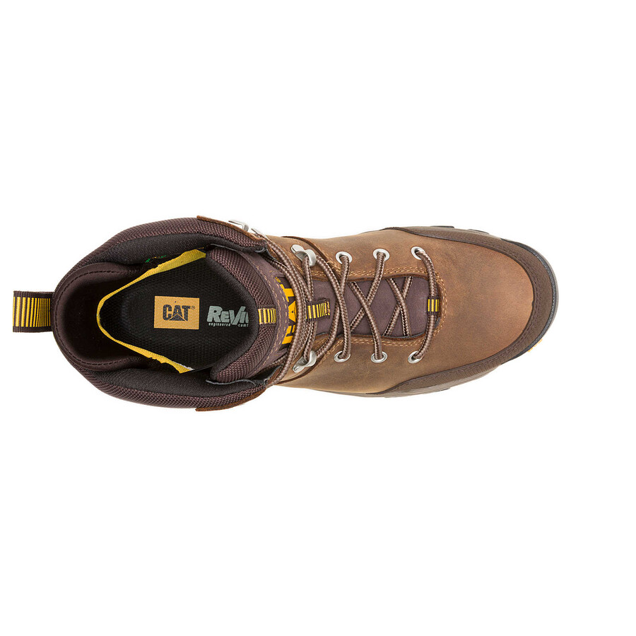 bota de trabalho threshold rebound hiker masculina impermeável com biqueira de aço.