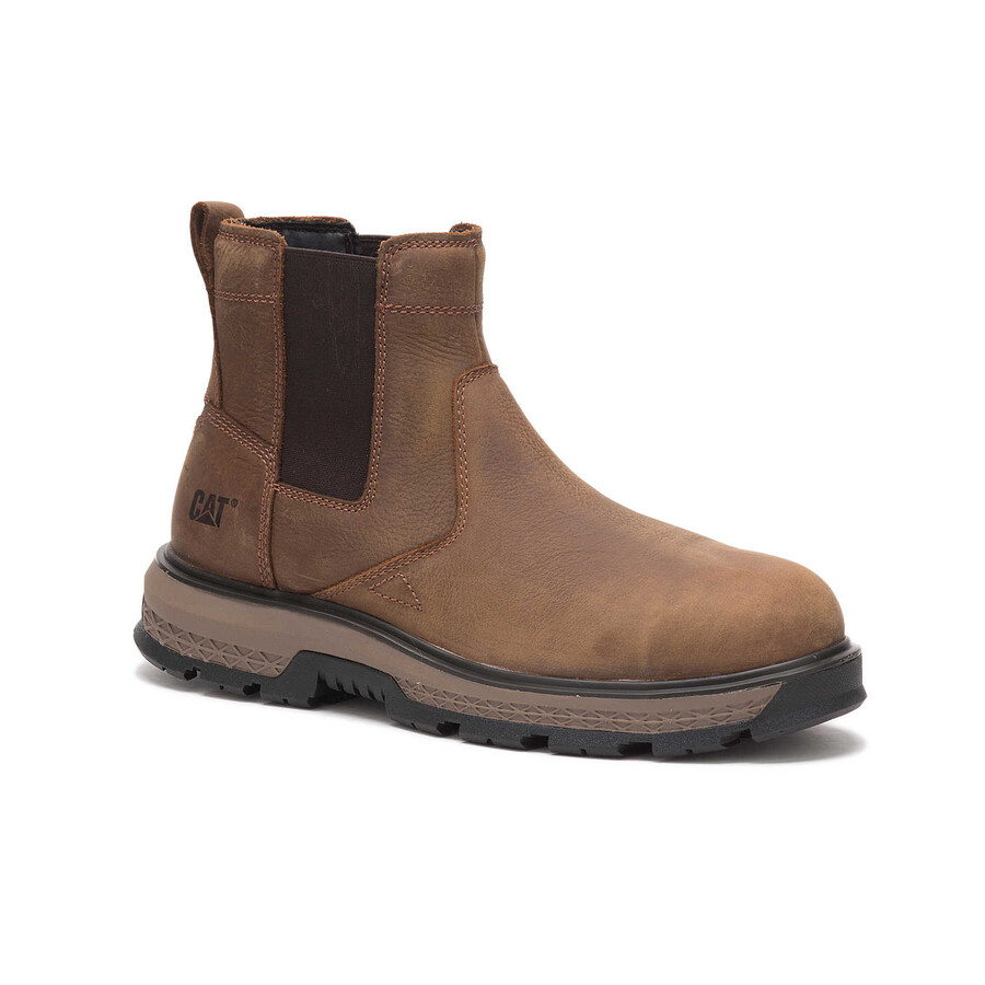 bota de trabalho masculina chelsea com biqueira de liga leve
