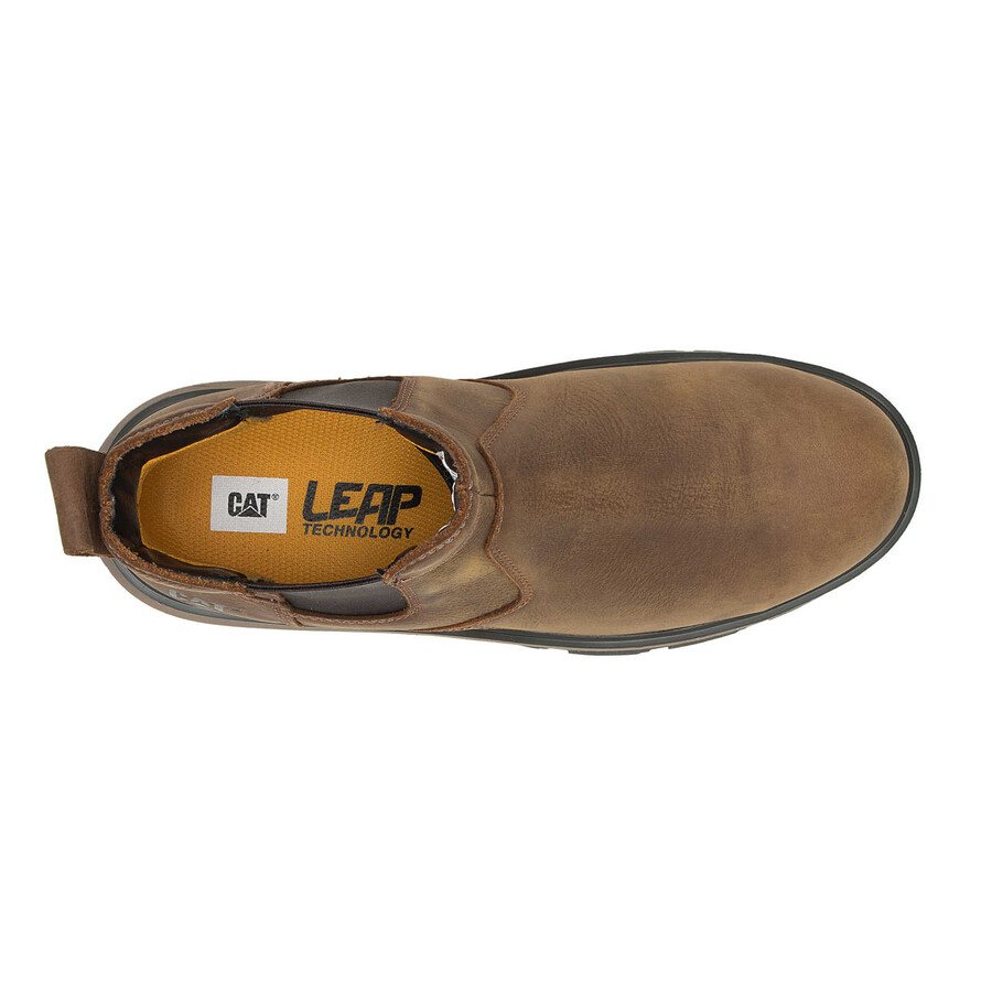 bota de trabalho masculina chelsea com biqueira de liga leve