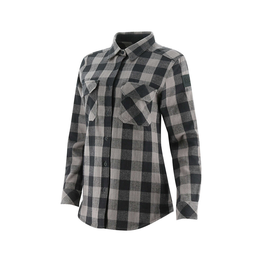 camisa feminina xadrez búfalo de tecido pesado