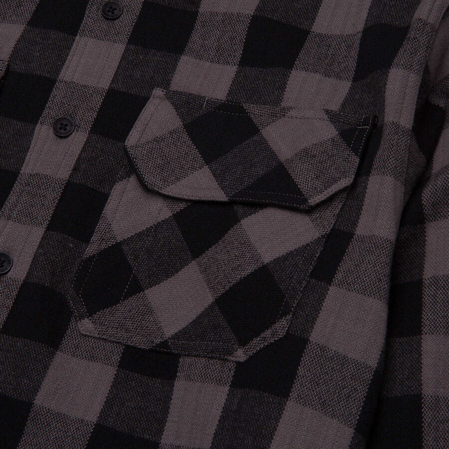camisa feminina xadrez búfalo de tecido pesado