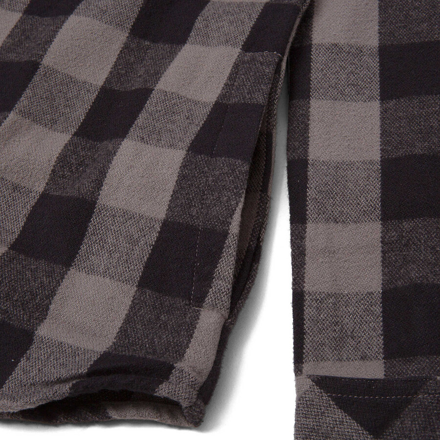 camisa feminina xadrez búfalo de tecido pesado