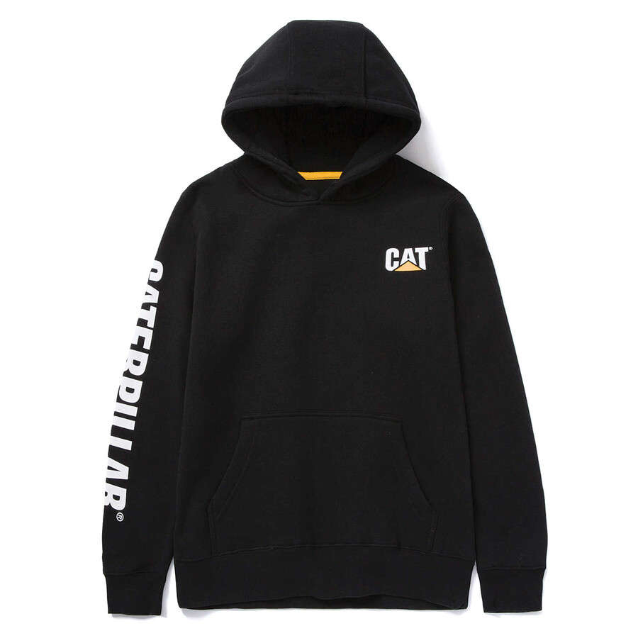 moletom feminino com capuz e estampa de marca registrada