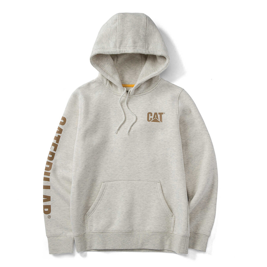 moletom feminino com capuz e estampa de marca registrada
