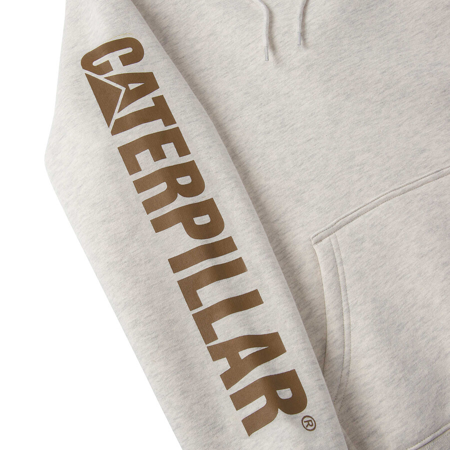 moletom feminino com capuz e estampa de marca registrada