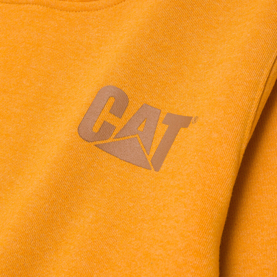 moletom feminino com capuz e estampa de marca registrada
