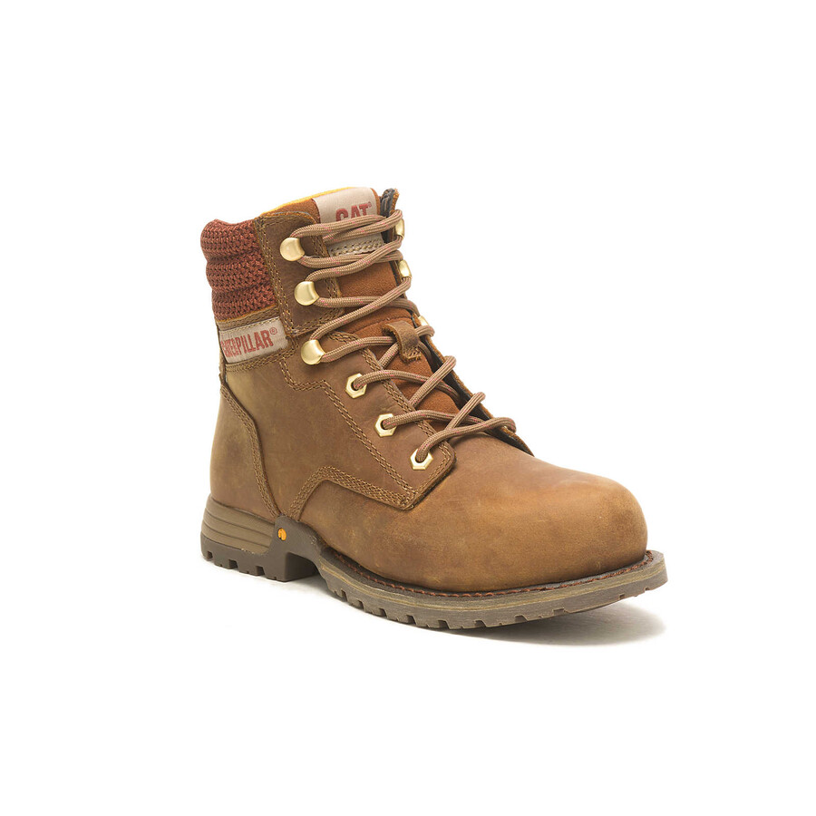 bota de trabalho feminina paisley de 15 cm com biqueira de aço