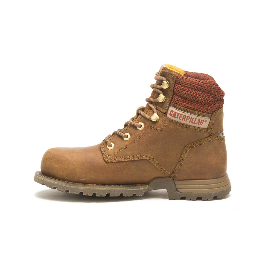 bota de trabalho feminina paisley de 15 cm com biqueira de aço