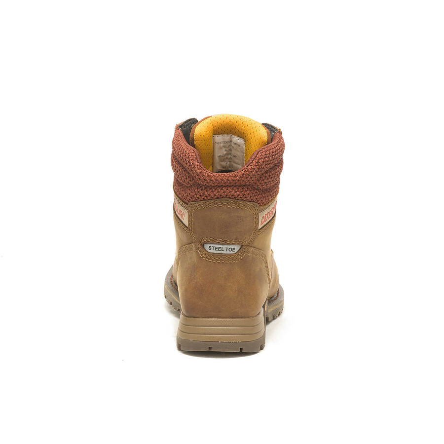 bota de trabalho feminina paisley de 15 cm com biqueira de aço