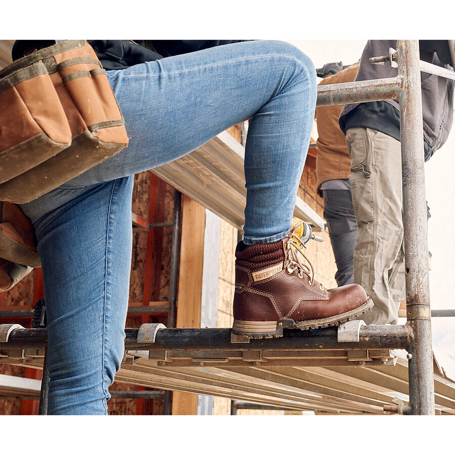 bota de trabalho feminina paisley de 15 cm com biqueira de aço